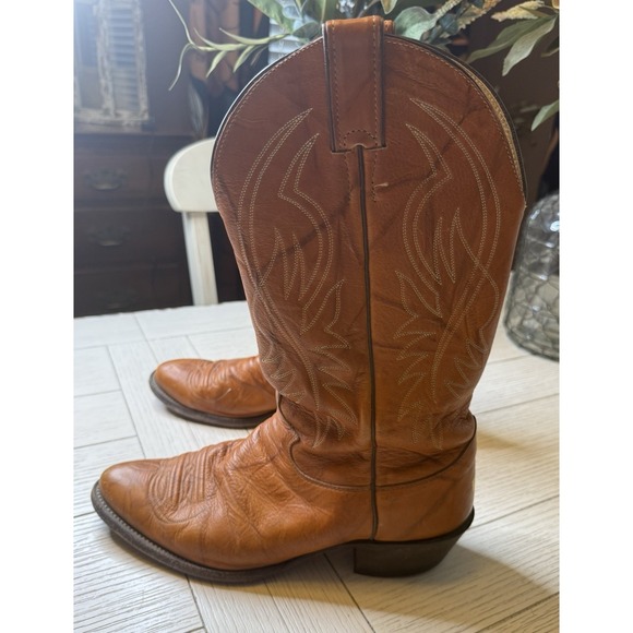 Justin Boots Other - JUSTIN 1632 Brown Tan Classic Western Cowboy Mid Calf Boots Men 9 D Rodeo Ranch‎